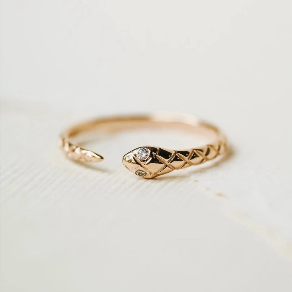 bluboho Gold Snake Ring